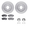 4512-67104 Geospec Brake Rotors w/5000 Advanced Brake Pads Kit & Hardware, 2007-2014 Infiniti/Nissan, Position: Front