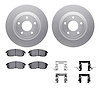 4512-67105 Geospec Brake Rotors w/5000 Advanced Brake Pads Kit & Hardware, 2007-2013 Infiniti/Nissan, Position: Front - image 1