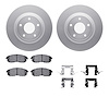 4512-67107 Geospec Brake Rotors w/5000 Advanced Brake Pads Kit & Hardware, 2007-2012 Infiniti/Nissan, Position: Front - image 1