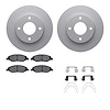 4512-67115 Geospec Brake Rotors w/5000 Advanced Brake Pads Kit & Hardware, 2007-2017 Infiniti/Nissan, Position: Front - image 1