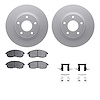 4512-67116 Geospec Brake Rotors w/5000 Advanced Brake Pads Kit & Hardware, 2013-2019 Infiniti/Nissan, Position: Front - image 1