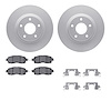 4512-67118 Geospec Brake Rotors w/5000 Advanced Brake Pads Kit & Hardware, Fits Select Infiniti/Nissan, Position: Front - image 1