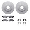 4512-67127 Geospec Brake Rotors w/5000 Advanced Brake Pads Kit & Hardware, 2002-2006 Infiniti/Nissan, Position: Front