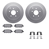 4512-67131 Geospec Brake Rotors w/5000 Advanced Brake Pads Kit & Hardware, Fits Select Infiniti/Nissan, Position: Rear
