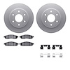 4512-67133 Geospec Brake Rotors w/5000 Advanced Brake Pads Kit & Hardware, 2004-2005 Infiniti/Nissan, Position: Front - image 1