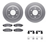 4512-67138 Geospec Brake Rotors w/5000 Advanced Brake Pads Kit & Hardware, 2005-2007 Infiniti/Nissan, Position: Front - image 1