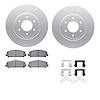 4512-67140 Geospec Brake Rotors w/5000 Advanced Brake Pads Kit & Hardware, Fits Select Infiniti/Nissan, Position: Front