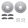 4512-67149 Geospec Brake Rotors w/5000 Advanced Brake Pads Kit & Hardware, Fits Select Infiniti/Nissan, Position: Front