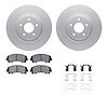 4512-67150 Geospec Brake Rotors w/5000 Advanced Brake Pads Kit & Hardware, 2014-2019 Infiniti/Nissan, Position: Front - image 1