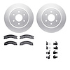 4512-67158 Geospec Brake Rotors w/5000 Advanced Brake Pads Kit & Hardware, Fits Select Infiniti/Nissan, Position: Rear - image 1