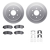 4512-67159 Geospec Brake Rotors w/5000 Advanced Brake Pads Kit & Hardware, Fits Select Infiniti/Nissan, Position: Rear - image 1