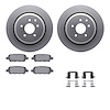 4512-68020 Geospec Brake Rotors w/5000 Advanced Brake Pads Kit & Hardware, 2007-2015 Infiniti/Nissan, Position: Rear - image 1