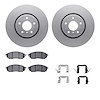 4512-68025 Geospec Brake Rotors w/5000 Advanced Brake Pads Kit & Hardware, 2005-2013 Infiniti/Nissan, Position: Front - image 1