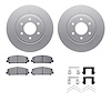 4512-68027 Geospec Brake Rotors w/5000 Advanced Brake Pads Kit & Hardware, Fits Select Infiniti/Nissan, Position: Front - image 1