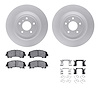4512-68029 Geospec Brake Rotors w/5000 Advanced Brake Pads Kit & Hardware, Fits Select Infiniti/Nissan, Position: Front