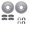4512-72047 Geospec Brake Rotors w/5000 Advanced Brake Pads Kit & Hardware, 1989-1997 Multiple Makes/Models, Position: Front - image 1