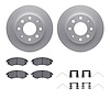 4512-72049 Geospec Brake Rotors w/5000 Advanced Brake Pads Kit & Hardware, 1999-2001 Kia/Hyundai/Genesis, Position: Front