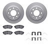 4512-72050 Geospec Brake Rotors w/5000 Advanced Brake Pads Kit & Hardware, 1998-2001 Kia/Hyundai/Genesis, Position: Front - image 1