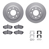 4512-72054 Geospec Brake Rotors w/5000 Advanced Brake Pads Kit & Hardware, 2002-2005 Kia/Hyundai/Genesis, Position: Front - image 1