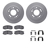 4512-72055 Geospec Brake Rotors w/5000 Advanced Brake Pads Kit & Hardware, 1990-2005 Multiple Makes/Models, Position: Front