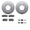 4512-72057 Geospec Brake Rotors w/5000 Advanced Brake Pads Kit & Hardware, 2004-2007 Mitsubishi, Position: Rear - image 1