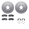 4512-72061 Geospec Brake Rotors w/5000 Advanced Brake Pads Kit & Hardware, 2000-2012 Multiple Makes/Models, Position: Front