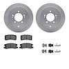 4512-72082 Geospec Brake Rotors w/5000 Advanced Brake Pads Kit & Hardware, 2007-2015 Mitsubishi, Position: Rear - image 1