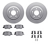4512-72083 Geospec Brake Rotors w/5000 Advanced Brake Pads Kit & Hardware, Fits Select Mitsubishi, Position: Rear - image 1