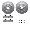 4512-73079 Geospec Brake Rotors w/5000 Advanced Brake Pads Kit & Hardware, 1996-1997 Audi/Volkswagen, Position: Rear - image 1