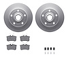 4512-73081 Geospec Brake Rotors w/5000 Advanced Brake Pads Kit & Hardware, 1997-2001 Audi/Volkswagen, Position: Rear - image 1