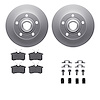 4512-73082 Geospec Brake Rotors w/5000 Advanced Brake Pads Kit & Hardware, 2000-2008 Audi/Volkswagen, Position: Rear - image 1