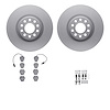 4512-73094 Geospec Brake Rotors w/5000 Advanced Brake Pads Kit & Hardware, 1999-2004 Audi/Volkswagen, Position: Front - image 1
