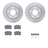 4512-73096 Geospec Brake Rotors w/5000 Advanced Brake Pads Kit & Hardware, 2000-2002 Audi/Volkswagen, Position: Rear - image 1