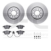 4512-73107 Geospec Brake Rotors w/5000 Advanced Brake Pads Kit & Hardware, 2001-2005 Audi/Volkswagen, Position: Front - image 1