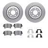 4512-73115 Geospec Brake Rotors w/5000 Advanced Brake Pads Kit & Hardware, 2004-2010 Audi/Volkswagen, Position: Rear - image 1