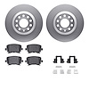 4512-73120 Geospec Brake Rotors w/5000 Advanced Brake Pads Kit & Hardware, 2005-2011 Audi/Volkswagen, Position: Rear - image 1