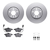 4512-73124 Geospec Brake Rotors w/5000 Advanced Brake Pads Kit & Hardware, 1999-2006 Audi/Volkswagen, Position: Front - image 1
