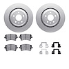 4512-73130 Geospec Brake Rotors w/5000 Advanced Brake Pads Kit & Hardware, 2007-2011 Audi/Volkswagen, Position: Rear - image 1