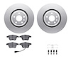 4512-73134 Geospec Brake Rotors w/5000 Advanced Brake Pads Kit & Hardware, 2008-2011 Audi/Volkswagen, Position: Front - image 1