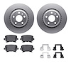 4512-73135 Geospec Brake Rotors w/5000 Advanced Brake Pads Kit & Hardware, 2012-2013 Audi/Volkswagen, Position: Rear - image 1
