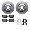 4512-73136 Geospec Brake Rotors w/5000 Advanced Brake Pads Kit & Hardware, 2008-2015 Audi/Volkswagen, Position: Rear - image 1