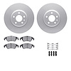 4512-73140 Geospec Brake Rotors w/5000 Advanced Brake Pads Kit & Hardware, 2009-2012 Audi/Volkswagen, Position: Front - image 1