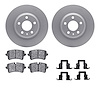 4512-73145 Geospec Brake Rotors w/5000 Advanced Brake Pads Kit & Hardware, 2012-2013 Audi/Volkswagen, Position: Rear - image 1