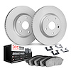 4512-73155 Geospec Brake Rotors w/5000 Advanced Brake Pads Kit & Hardware, 2013-2017 Audi/Volkswagen, Position: Front
