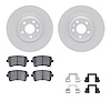 4512-73157 Geospec Brake Rotors w/5000 Advanced Brake Pads Kit & Hardware, 2013-2017 Audi/Volkswagen, Position: Rear - image 1