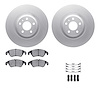 4512-73160 Geospec Brake Rotors w/5000 Advanced Brake Pads Kit & Hardware, 2012-2015 Audi/Volkswagen, Position: Front - image 1
