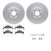 4512-73167 Geospec Brake Rotors w/5000 Advanced Brake Pads Kit & Hardware, Fits Select Audi/Volkswagen, Position: Front