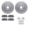 4512-73175 Geospec Brake Rotors w/5000 Advanced Brake Pads Kit & Hardware, Fits Select Audi/Volkswagen, Position: Front - image 1