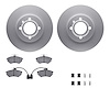 4512-74080 Geospec Brake Rotors w/5000 Advanced Brake Pads Kit & Hardware, 1995-1995 Audi/Volkswagen, Position: Front - image 1