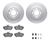 4512-74081 Geospec Brake Rotors w/5000 Advanced Brake Pads Kit & Hardware, 1986-2002 Audi/Volkswagen, Position: Front - image 1